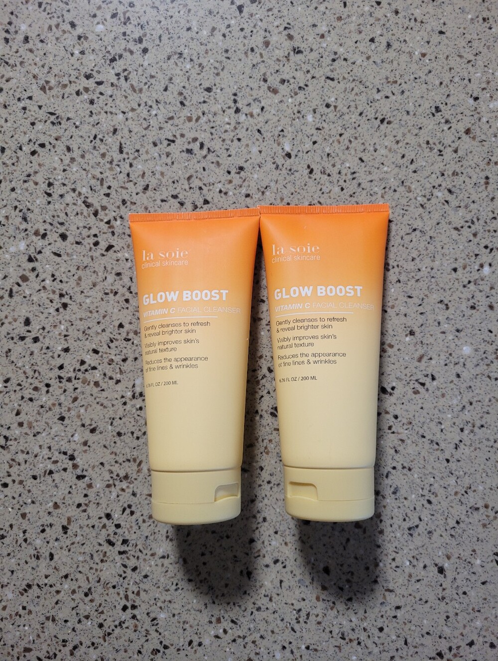 (2) La Soie Glow Boost Vitamin C Facial Cleanser Brightening Anti-Aging SEALED